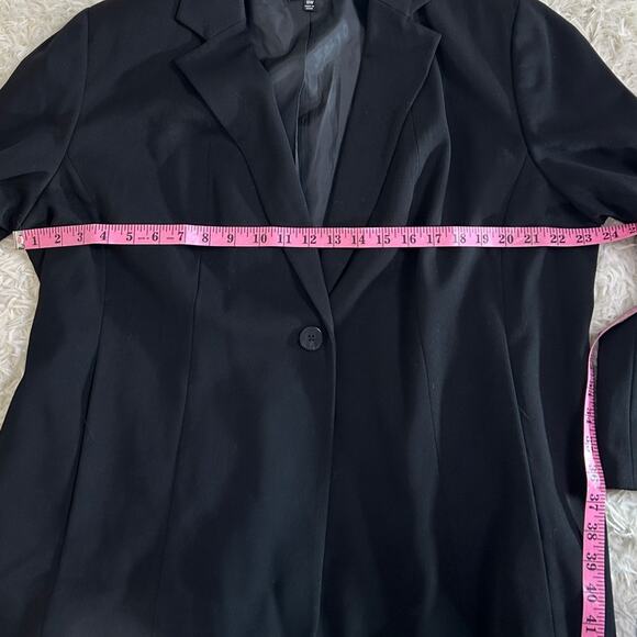 Rafealla Woman Women's Size 18W Black One Button Blazer Jacket #0351 - Picture 12 of 13